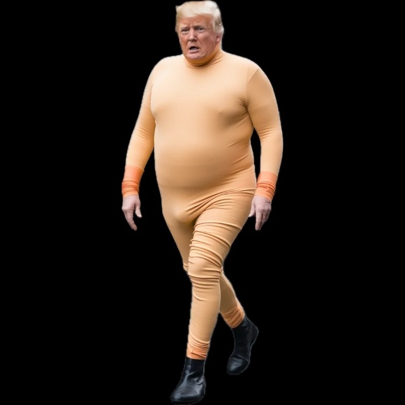 Trump Unflattering Body Suit Anti-Trump Life Size Cardboard Cutout Free Shipping